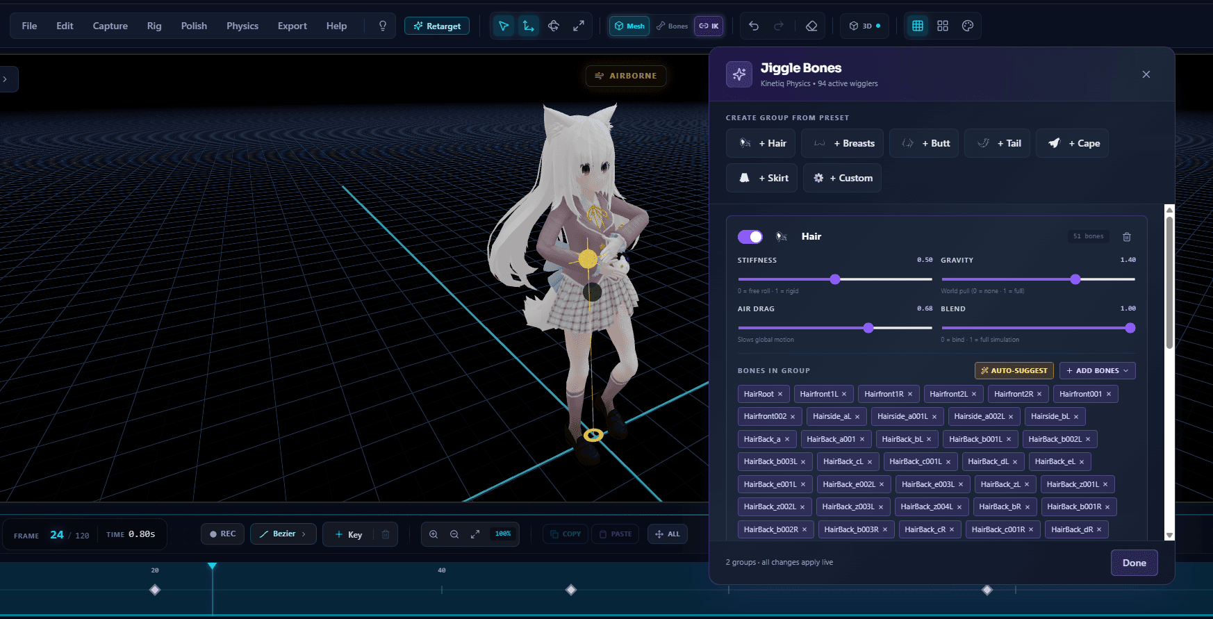 Jiggle Bones — secondary motion simulator for soft-body physics